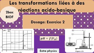 les transformations liées au réactions acidobasiques  exercice 2bac [upl. by Mullen433]