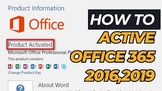 How to Activating MS Office 2016 2019 and Windows 10 amp 11 [upl. by Anahsor558]