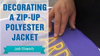 How to Heat Press a ZipUp Polyester Jacket [upl. by Rusert407]