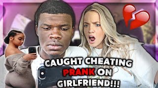 CAUGHT CHEATING PRANK ON GIRLFRIEND SHE CRIED [upl. by Noerb]