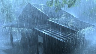 Maximum Relaxation to Sleep Soundly With Heavy Rain amp Thunder on Roof of Farmhouse in Mystic Forest [upl. by Ardnwahs]