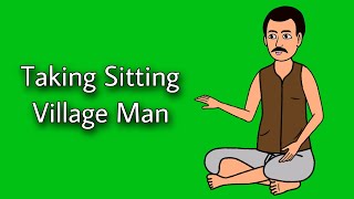 Taking Sitting Man Green Screen  Man Green Screen Cartoon [upl. by Readus]