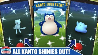 WOW GUARANTEED SHINY MEW  RELEASING ALL SHINY KANTO POKÉMON  KANTO TOUR EVENT  Pokémon GO 2021 [upl. by Ainnos]