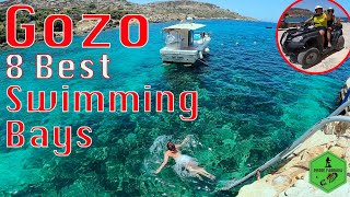 Gozo 8 Best Swimming Bays  Malta [upl. by Felicdad]