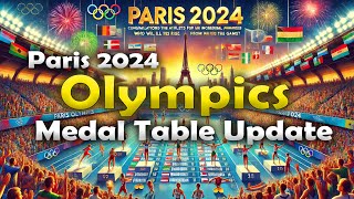 Paris 2024 Olympics Medal Table Update 🥇  Whos Leading the Gold Rush 🥈🥉 Latest Updates [upl. by Lechar]