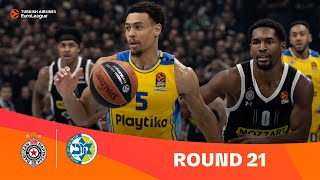 PartizanMaccabi Round 21 Highlights  202324 Turkish Airlines EuroLeague [upl. by Byron]