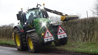 Hedge Cutting with John Deere 6250R amp McConnel [upl. by Lednar]