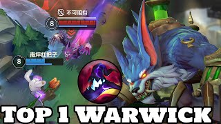 Wild Rift Warwick  Top 1 Warwick Gameplay Rank Grandmaster [upl. by Pfeifer948]