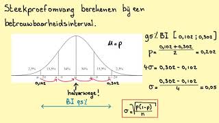 Steekproefomvang berekenen bij een betrouwbaarheidsintervalHavoA en VWOAC [upl. by Elegna]