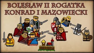 Historia Na Szybko  Bolesław II Rogatka Konrad I Mazowiecki Historia Polski 37 12411243 [upl. by Hightower6]