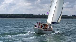 Bowman 26 long keel boat on the Stour in Essex [upl. by Cchaddie]