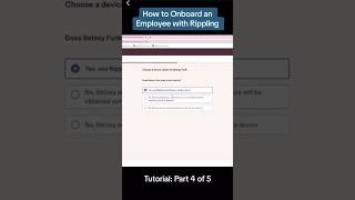 How to Onboard an Employee with Rippling  Part 4 of 5⚡️shorts [upl. by Mccoy]