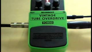 BEHRINGER VINTAGE TUBE OVERDRIVE TO800 TEST [upl. by Oiracam558]