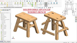 SolidWorks Advanced ExerciseWooden Bench [upl. by Yrrep286]