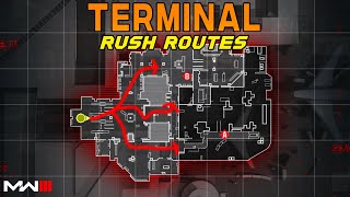 Modern Warfare 3 BEST Search and Destroy Rush Routes on TERMINAL MW3 SnD Tips [upl. by Asira609]