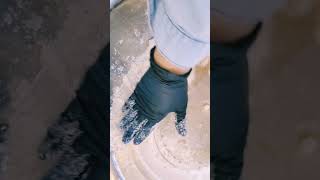 Naphthalene mothballs soaked wood stain paste crushing mothballs asmr [upl. by Eiramaneet366]