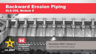 DLS 208 M08 Backward Erosion Piping Nov 2023 [upl. by Hakvir]