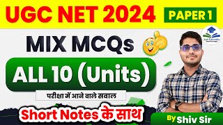 UGC NET JRF JUNE 2024  UGC NET PAPER 1st PYQS  UGC NET ALL 10 UNIT RAPID REVISION  By Shiv Sir [upl. by Lleinnad231]