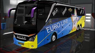 Mercedes Setra 517 HDH HD 2 Skinpack with logo ets2 mods for 131xx [upl. by Obeded636]