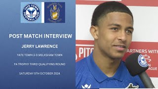 POST MATCH INTERVIEW Bristol Rovers loanee Jerry Lawrence speaks to the club media [upl. by Normalie]