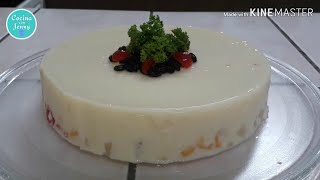 Postre Navideño con 3 ingredientes SIN HORNO Cocina con Jenny [upl. by Einre]