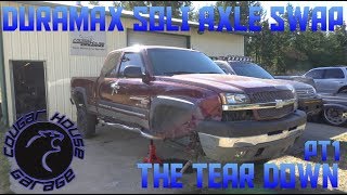 DURAMAX SOLID AXLE SWAP Cougar House Garage EP304 [upl. by Anihc516]