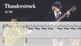 Thunderstruck  ACDC  Guitar Tab [upl. by Naasar]