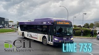 CIT SOREL VARENNES 1217 NEW FLYER BUS RIDE [upl. by Biagio]