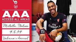 AUBAMEYANG WITH A HATTRICK  Access All Areas  Valencia 2  4 Arsenal 3  7 on aggregate [upl. by Ajidahk]