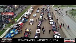 Merrittville Speedway heat races from the tower  August 10 2024 [upl. by Lucian]