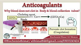 Introduction to Anticoagulants  EDTA  Properties  importance classification of anticoagulants [upl. by Ysak182]