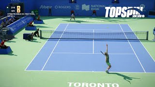 Top Spin 2K25  Jannik Sinner Vs Alexander Zverev  HYPER TIE BREAK  Toronto Masters PS5 [upl. by Klenk811]