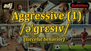 adj Aggressive meaning forceful behavior with 5 examples [upl. by Odlaumor196]