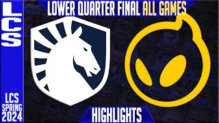 TL vs DIG Highlights ALL GAMES  LCS Spring 2024 Playoffs Quarterfinal  Team Liquid vs Dignitas [upl. by Reamonn397]