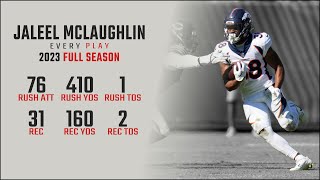 Jaleel McLaughlin Full Season Replay Every Run Target and Catch in the 2023 NFL Season [upl. by Silver]