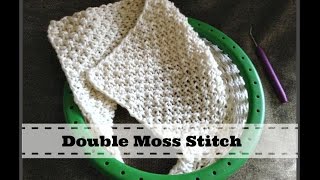 LOOM KNITTING STITCHES Double Moss Stitch Pattern [upl. by Cenac]