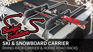 BUDGET SKI amp SNOWBOARD CARRIER for Jeep JL Sky One Touch  RhinoRack Carriers amp Hooke Road Racks [upl. by Trahurn]