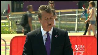 Cameron slams Romney on quotmiddle of nowherequot Olympics [upl. by Nnylf]