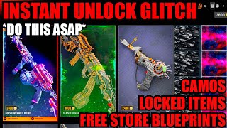 NEW INSTANT UNLOCK GLITCH BO6 FREE BLUEPRINTSCAMOSLOCKED GUNS BO6 GLITCHES BO6 ZOMBIES GLITCH [upl. by Nailluj]