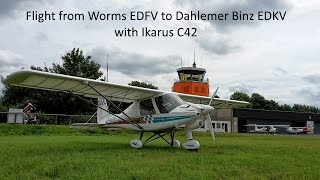 ✈ Flight to Dahlemer Binz with Comco Ikarus C42C [upl. by Boniface]