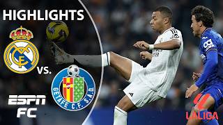 ⭐️ KYLIAN MBAPPE SHINES ⭐️ Real Madrid vs Getafe  LALIGA Highlights  ESPN FC [upl. by Hudnut237]