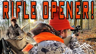 Rifle Deer Hunting Opening Weekend in New York  BUCK DOWN [upl. by Auqinot]