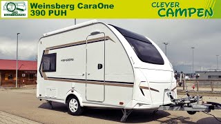 Weinsberg CaraOne 390 PUH 2021  Was kann der kleine HubbettCaravan ReviewTest  Clever Campen [upl. by Gebelein]