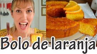 BOLO DE LARANJA COM CASCA I Receitas e Temperos [upl. by Odraleba980]