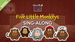 Five Little Monkeys SONG  Nursery Rhymes SingAlong with Lyrics for Kids [upl. by Nylesoy]