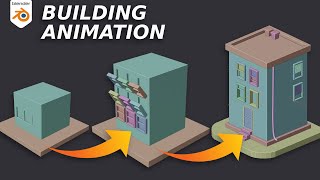 Animate Buildings with these SIMPLE techniques  Construction Animation in BLENDER [upl. by Haiel9]