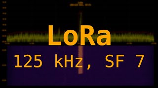 LoRa RF spectrum waterfall  125 kHz SF 7 [upl. by Harry]