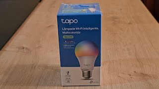 Unboxing Lâmpada WiFi Smart Inteligente Multicolorida RGB TPLink Tapo L530E 806 lúmens 8W  60W [upl. by Nadine]