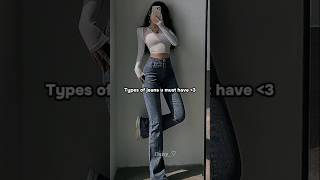 Types of jeans u must have🎀 jeans youtubeshorts [upl. by Freedman461]