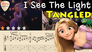 💗 I See The LightLyrics  Tangled 💗Rapunzel  Fingerstyle Guitar Tutorial  Tabs ampChords Disney [upl. by Scott]